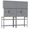 vidaXL T&ouml;&ouml;lauakomplekt riiuliga 8 pcs Hall 200 x 55 x 200 cm Teras