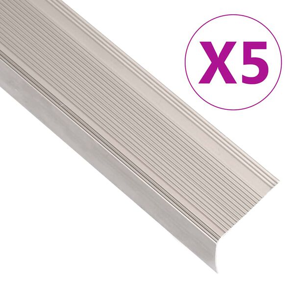 vidaXL L-kujuline trepiliist 5 tk, alumiinium, 90 cm, &scaron;ampanja