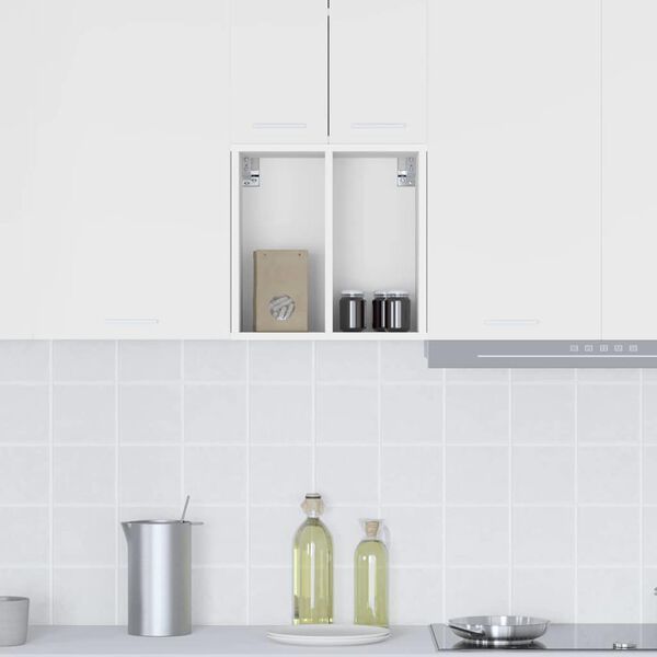 vidaXL Seinakapp ladustamisega Valge 40 x 29,5 x 40 cm Tehispuit