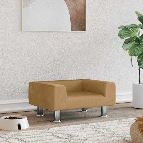 vidaXL koeravoodi, pruun, 50x40x26,5 cm, samet