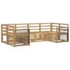 vidaXL V&auml;li diivanikomplekt 6 pcs Valge 245 x 128,5 x 73 cm