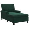 vidaXL Chaise Lounge padjaga Tume rohelise 91 x 157 x 91 cm Samet