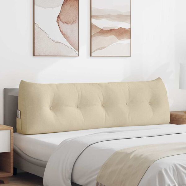 vidaXL Seljatugi padi cream 160 x 24 x 50 cm kangas