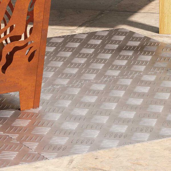 vidaXL Astme katte Ristk&uuml;lik 4 pcs H&otilde;bedane 80 x 50 cm Alumiinium