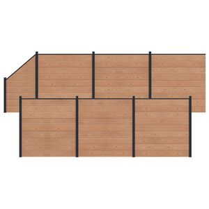 vidaXL Aia komplekt 7 pcs 1138 x 186 cm WPC ja Alumiinium Pruun