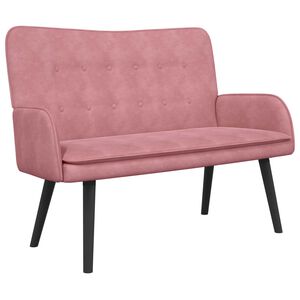 vidaXL Kaks kohtaline diivan Roosa 115 x 61 x 87 cm Samet