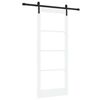 vidaXL Libisev uks ORKDAL Valge 83 x 202 cm Soe m&auml;nnipuit ja klaas