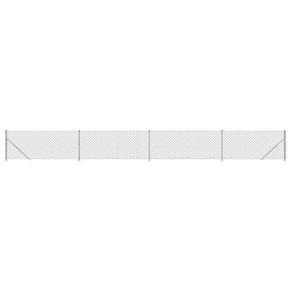 vidaXL võrkaed äärikuga, hõbedane, 0,8x10 m