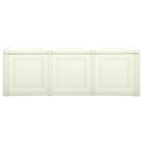 vidaXL padjakast, vaniljevalge, 125x40x42 cm 130 l