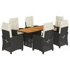 vidaXL 7-osaline aiamööbli komplekt patjadega, hall, polürotang
