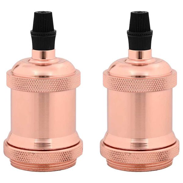 vidaXL Lambihoidjad 2 tk Rose Gold E27