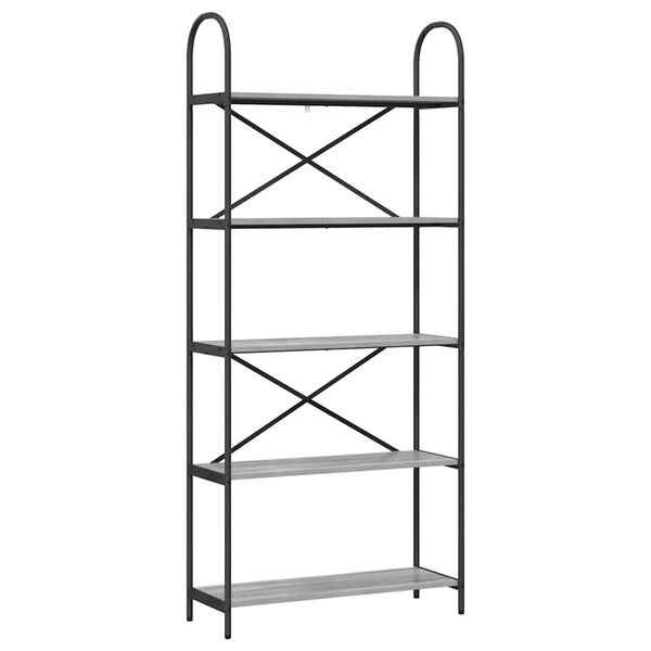 vidaXL Raamatukapp Hall Sonoma 80 x 30 x 183 cm Tehispuit