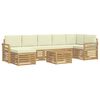 vidaXL V&auml;li diivanikomplekt 8 pcs Valge ja kreemjas 59 x 59 x 37 cm