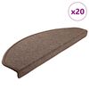 vidaXL trepimatid 20 tk 65 x 24 x 4 cm kohvipruunid poolringikujulised suured
