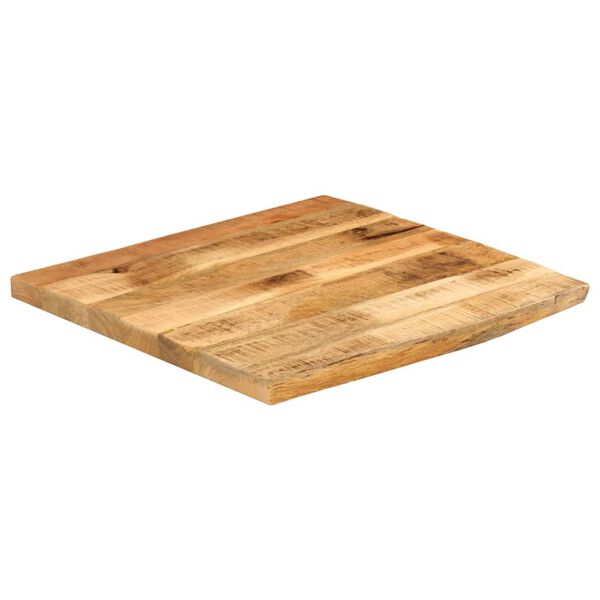 vidaXL lauaplaat, 80 x 80 x 2,5 cm, naturaalsete servadega, mangopuit