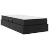 vidaXL Voodi hoiukohaga ja madratsiga madratsiga 2 pcs Must Nahk