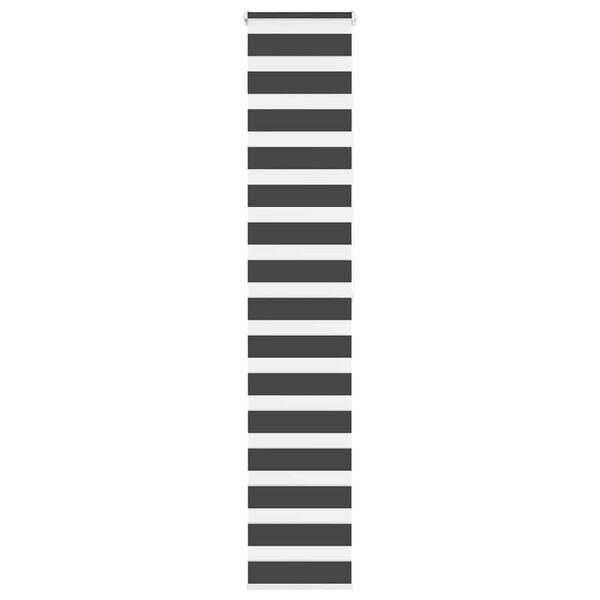 vidaXL Triibuline ruloo must 45x200 cm kanga laius 40,9 cm pol&uuml;ester