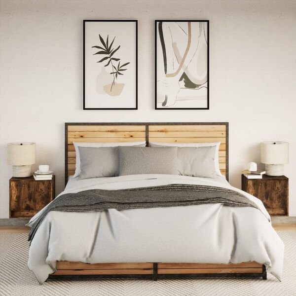 vidaXL seinale kinnitatavad &ouml;&ouml;kapid LED-tuledega 2 tk, suitsutamm