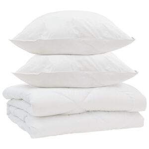 vidaXL Suletekk padjaga 3 pcs Valge Mikrofiiber