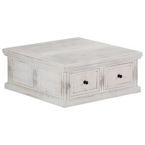 vidaXL kohvilaud valge 70 x 70 x 30 cm tugevast mangopuidust