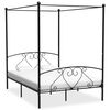 vidaXL baldahhiiniga voodiraam, must, metall, 160 x 200 cm