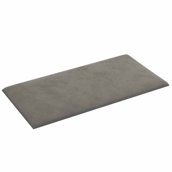 vidaXL seinapaneelid 12 tk, helehall, 30 x 15 cm, samet, 0,54 m²