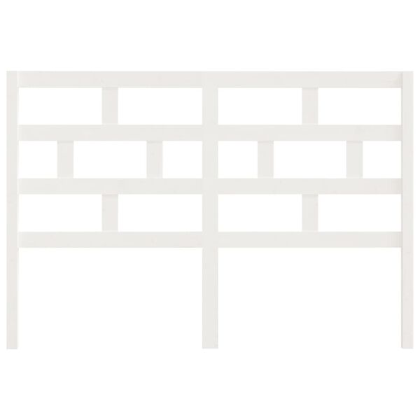 vidaXL voodipeats, valge 126x4x100 cm männipuit