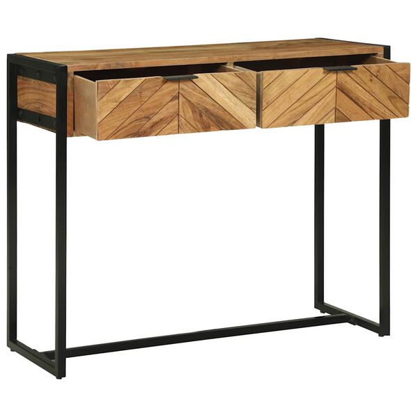 vidaXL Konsoollaud sahtliga Pruun 90 x 35 x 75 cm Tugev akatsiapuu