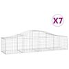 vidaXL kaarekujulised gabioonkorvid 7 tk, 200x50x40/60 cm, raud