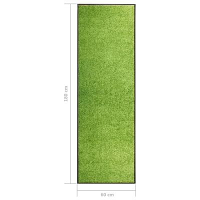 vidaXL uksematt pestav, roheline, 60 x 180 cm