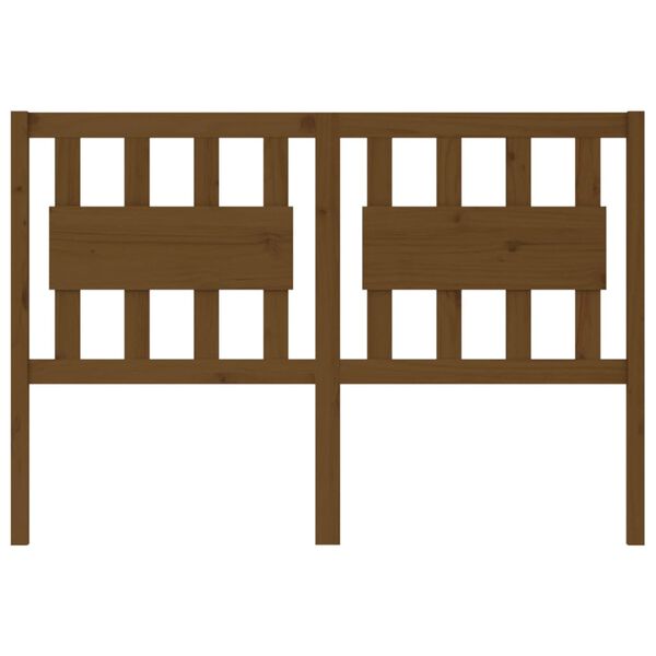 vidaXL voodipeats, meepruun, 125,5 x 4 x 100 cm, männipuit