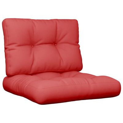 vidaXL euroaluse istmepadjad, 2 tk, punane, kangas