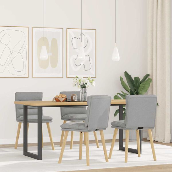 vidaXL söögitoolid 4 tk, pilvehall, kangas