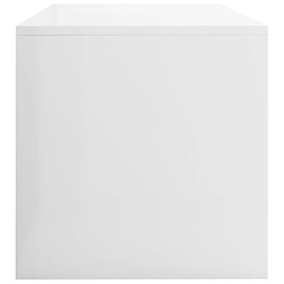 vidaXL telerikapp, kõrgläikega valge, 100 x 40 x 40 cm, puitlaastplaat