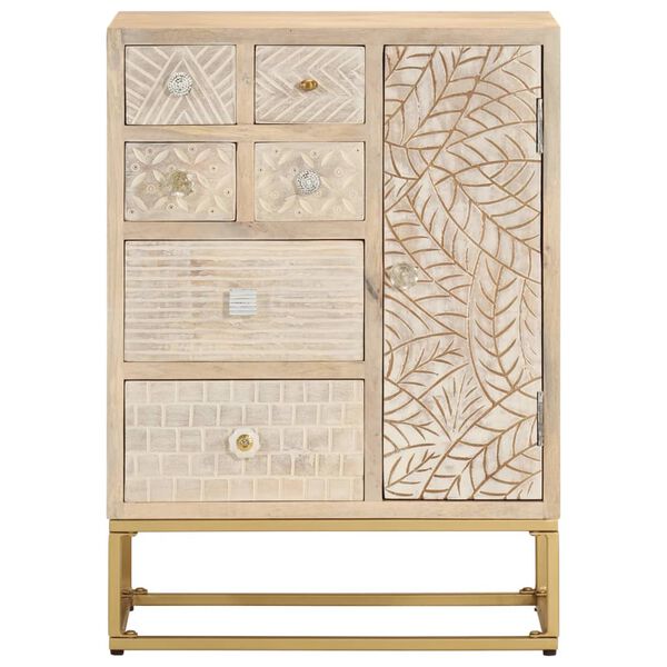 vidaXL puhvetkapp, 55 x 30 x 76 cm, mangopuit ja raud