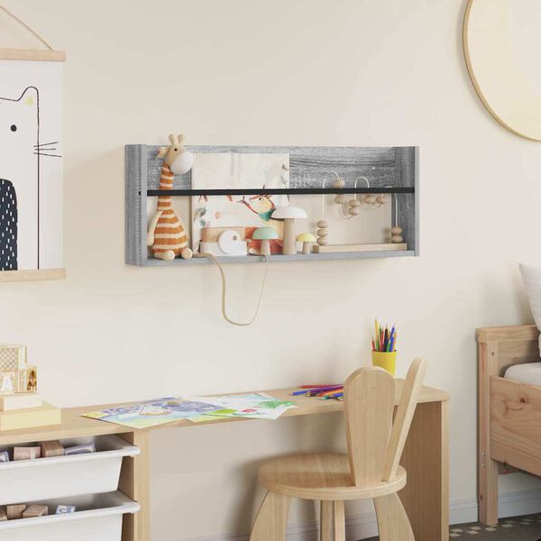 vidaXL Ajakirja riiul riiuliga Hall Sonoma 80 x 12 x 30 cm Tehispuit