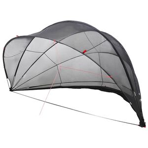 vidaXL Baseni kuppel Must 546 x 516 x 250 cm 185T pol&uuml;ester PU kattega