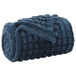 vidaXL Pleedi pleed Tumesinine 150 x 130 cm 0.5 kg Fliis