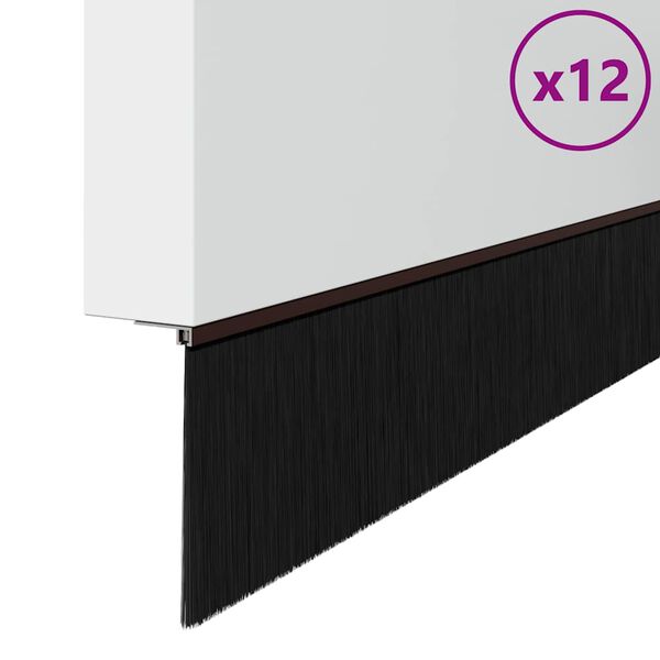 vidaXL Isekleebivad Uksed Brush Seibid 12 pcs Pruun 100 cm