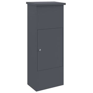 vidaXL Pakiautomaat uksega Antratsiit 44,5 x 29 x 110,5 cm Teras
