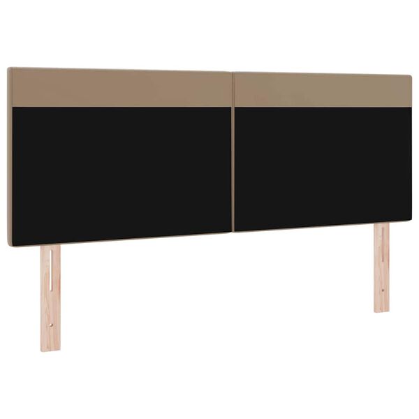 vidaXL LED peatoed Cappuccino 160 cm Kunstnahk