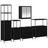 vidaXL Vannitoa m&ouml;&ouml;bleset 5 tk Must 36 x 35 x 165 cm Tehispuit
