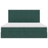 vidaXL Laos voodi madratsiga peaga Tume rohelise 200 x 200 cm Samet
