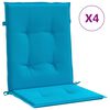 vidaXL madala seljatoega toolipadjad 4 tk, sinine, 100x50x7 cm, kangas