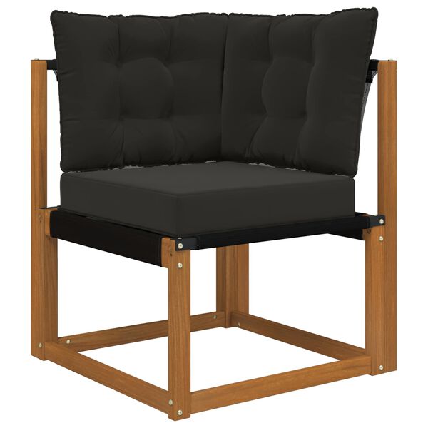 vidaXL V&auml;lim&ouml;&ouml;blitugi patja 3 pcs Must Pol&uuml;ester