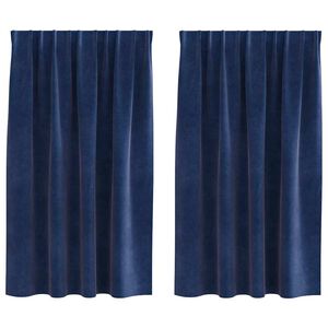 vidaXL Pimendavad kardinad 2 pcs Tumesinine 140 x 140 cm Samet