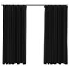 vidaXL pimendavad kardinad konksudega, 2 tk antratsiit 140 x 175 cm
