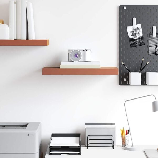 vidaXL Seinariiul Seinale kinnitatav Punane 50 x 23 x 4 cm Tehispuit