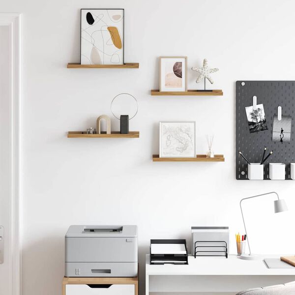 vidaXL Seinariiul riiuliga 4 pcs Pruun 40 x 9 x 3 cm Tehispuit