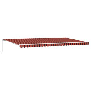 vidaXL K&auml;igukohandatav varikatus Oranž ja pruun 600 &times; 300 cm